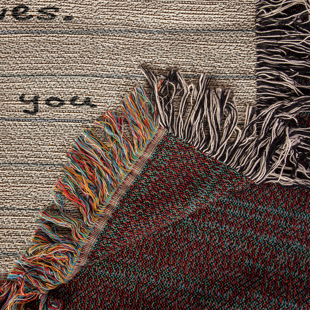 Dear Mom Letter Woven Blanket