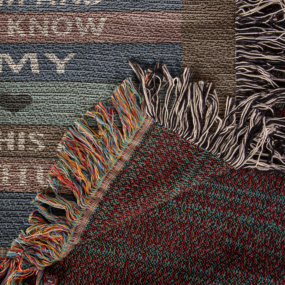 To  My Daughter Love Mom Woven Blanket