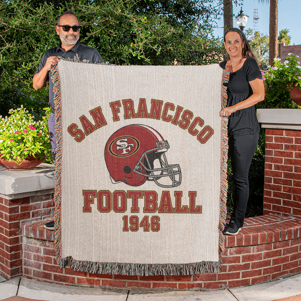 San Francisco Football Woven Throw Blanket