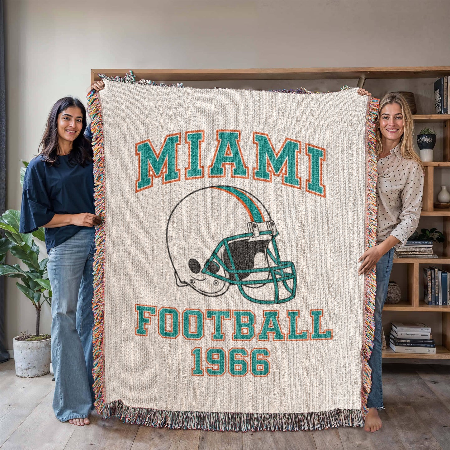 Miami Football Woven Blanket