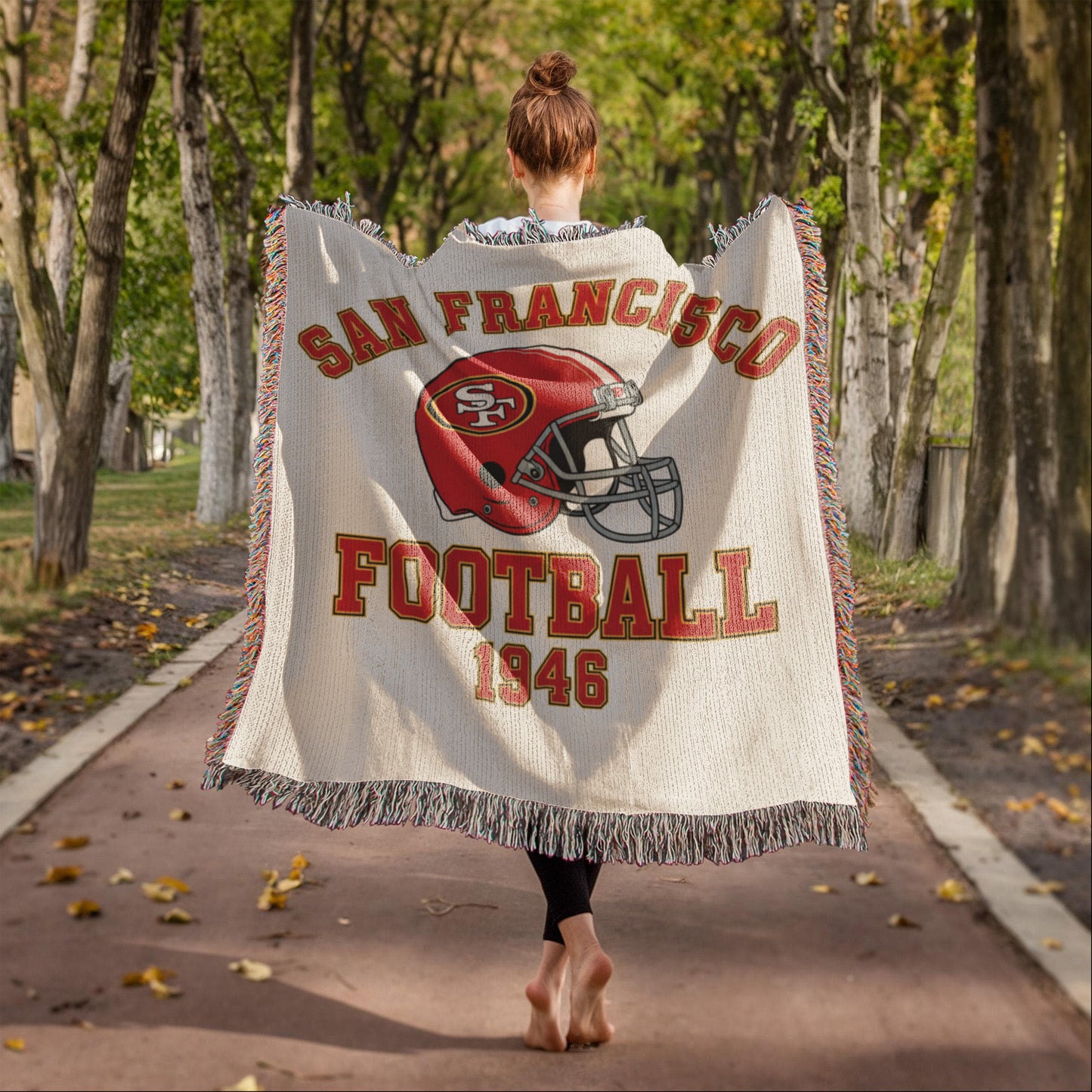 San Francisco Football Woven Throw Blanket
