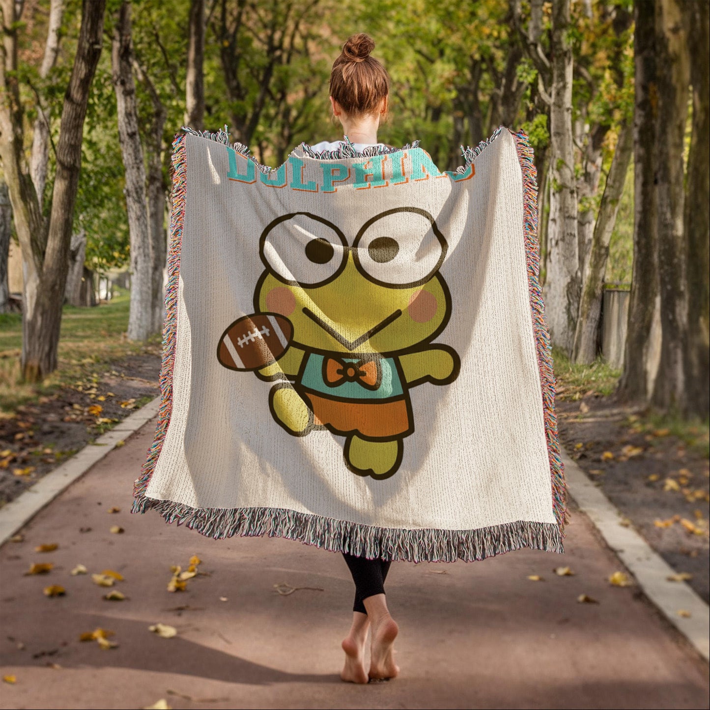 Cute Frog Kawaii Inspired Woven Blanket