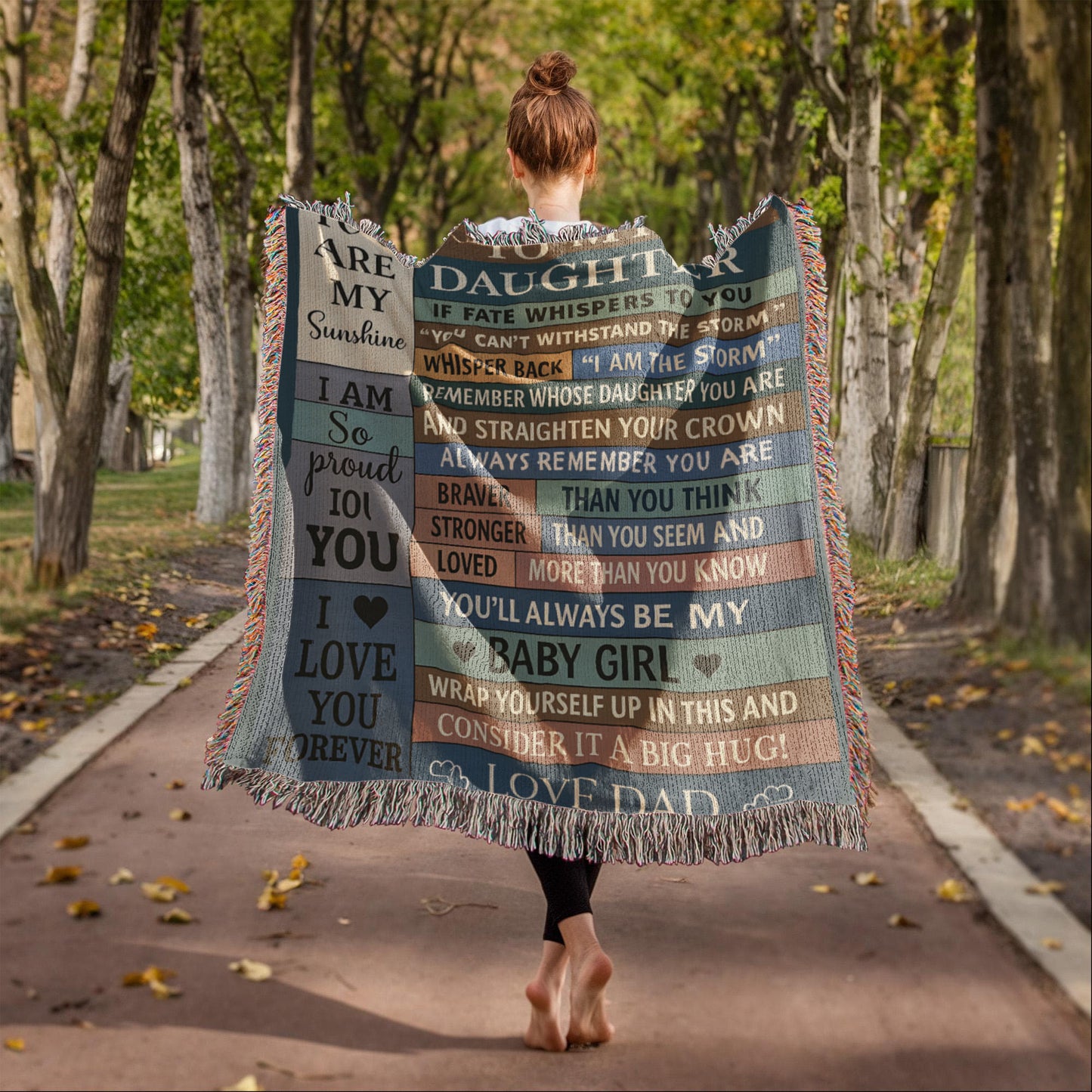 To My Beautiful Daughter – Rustic Plank Blanket – Christmas Birthday Keepsake
