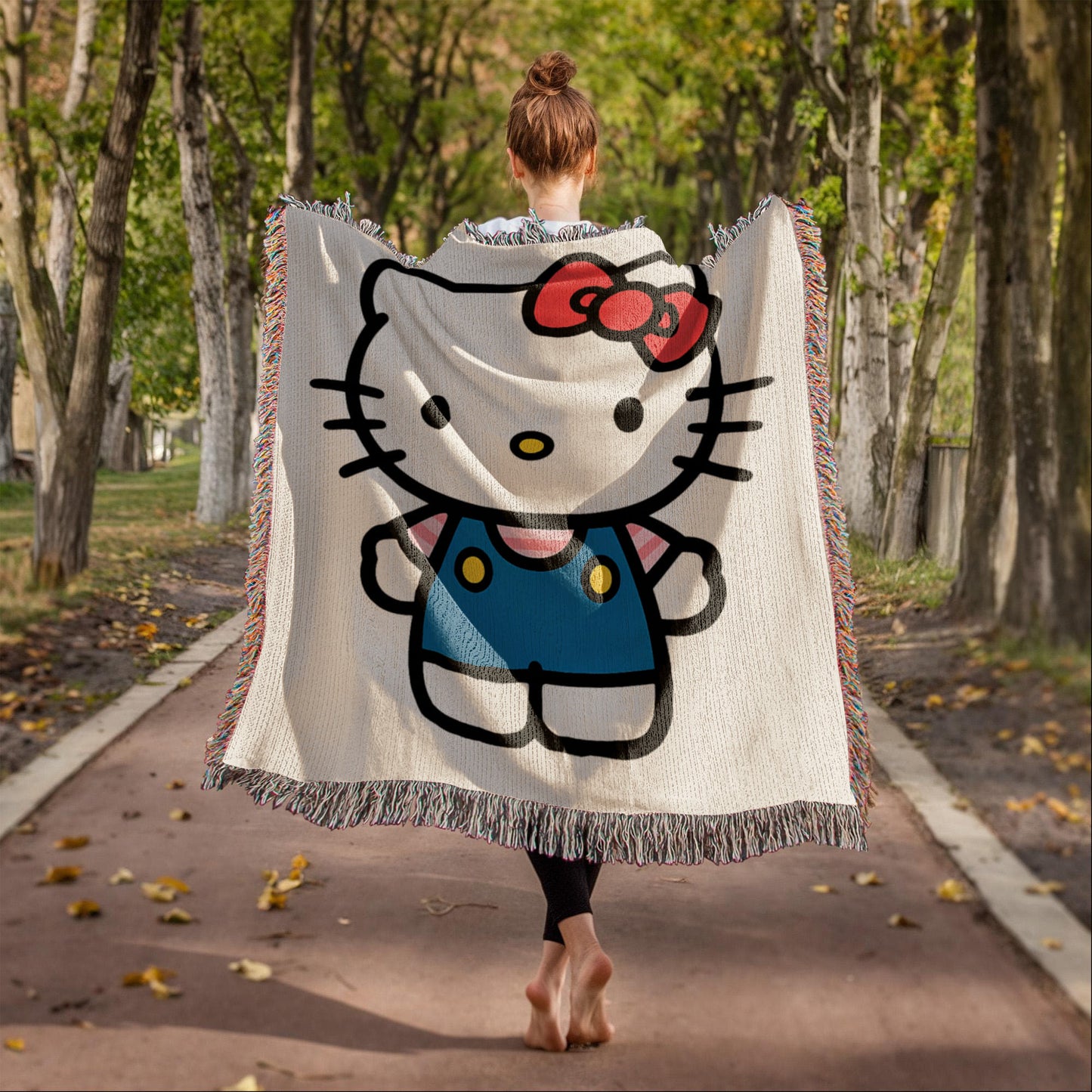 Cute Kitty Woven Blanket