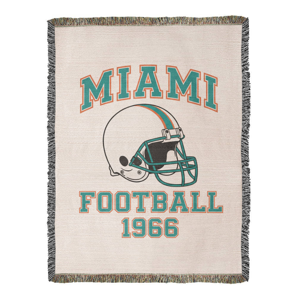 Miami Football Woven Blanket