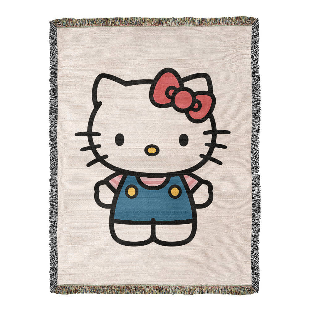 Cute Kitty Woven Blanket