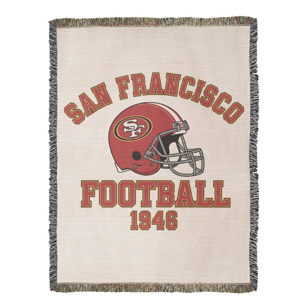 San Francisco Football Woven Throw Blanket