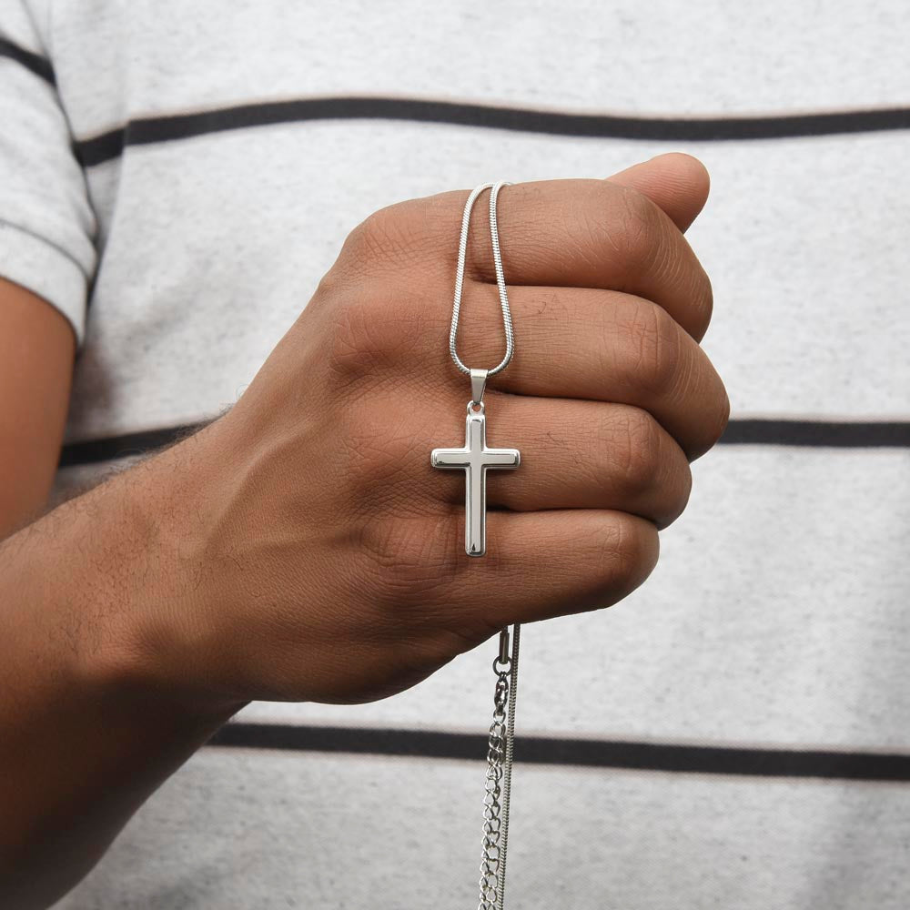Gift for Son Personalized Cross Necklace | He Is Our Son
