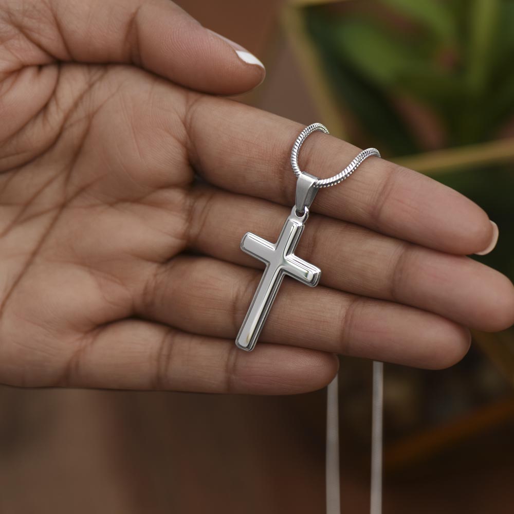 Gift for Son Personalized Cross Necklace | He Is Our Son