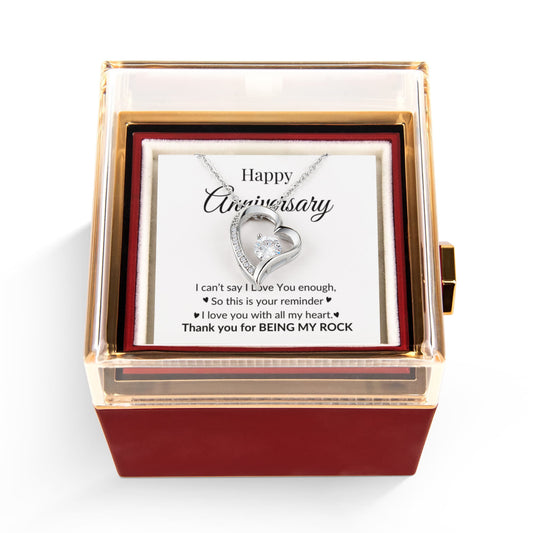 Happy Anniversary — Eternal Rose & Forever Love Necklace Gift Box