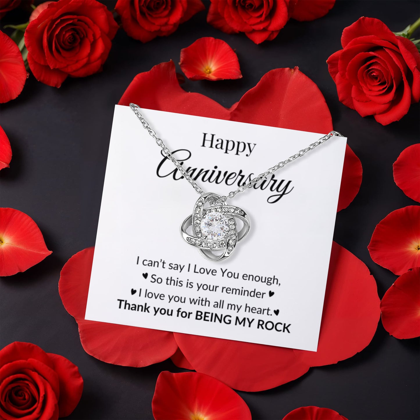 Happy Anniversary Love Knot Necklace | With All My Heart