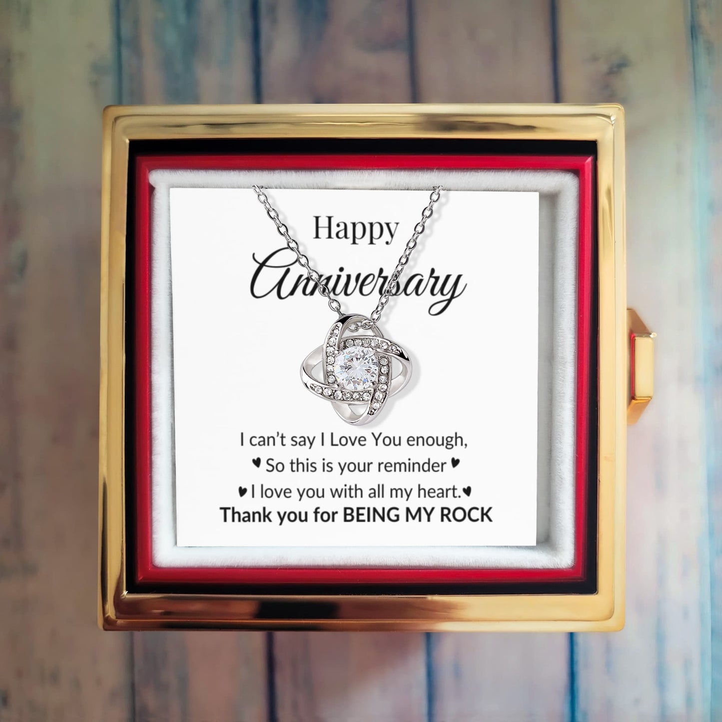 Happy Anniversary Love Knot Necklace | With All My Heart