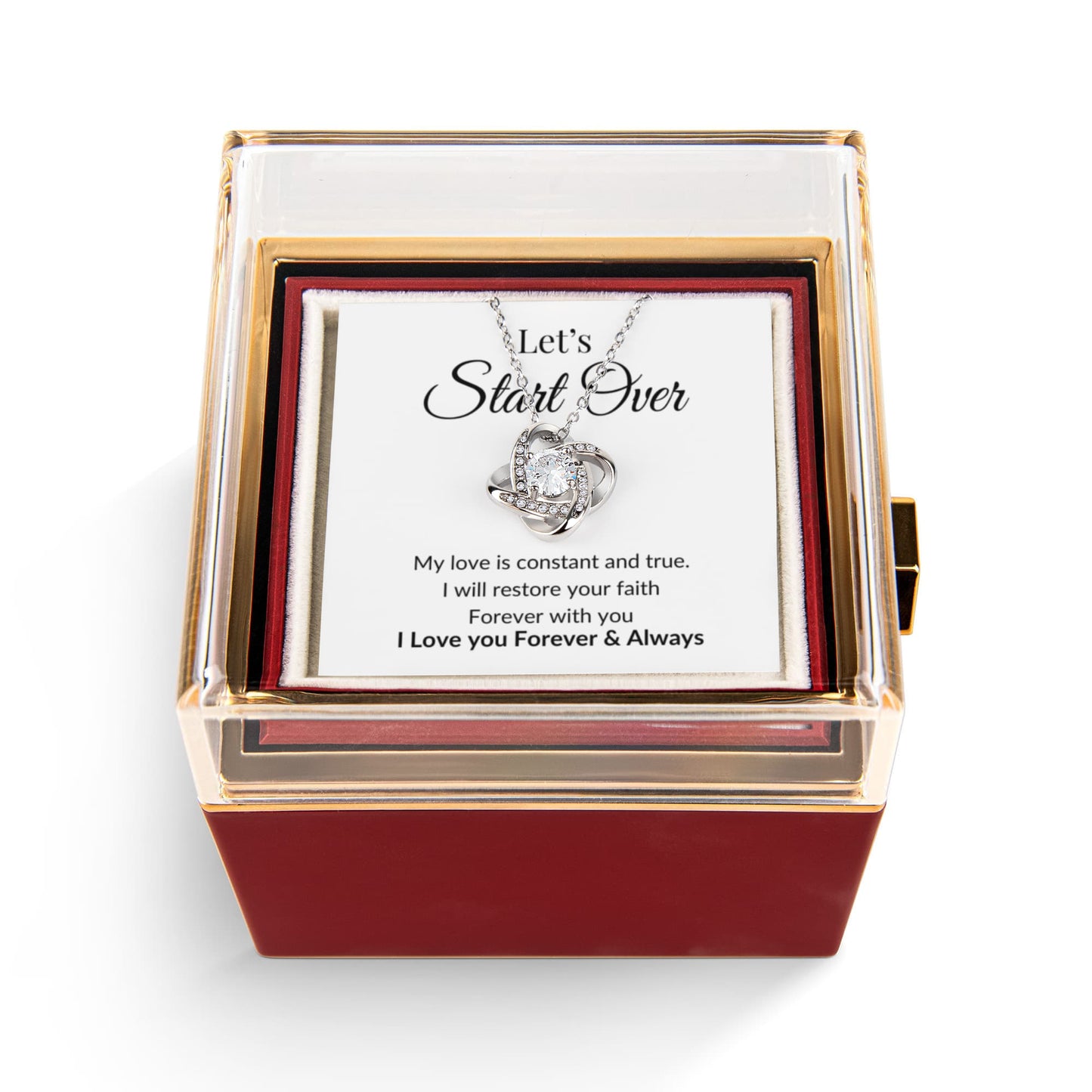 Let's Start Over | My Love is Constant | Love Knot Necklace