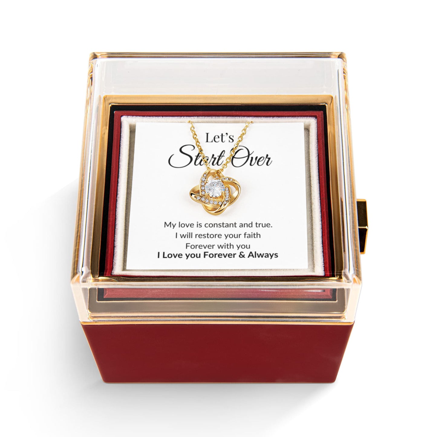 Let's Start Over | My Love is Constant | Love Knot Necklace