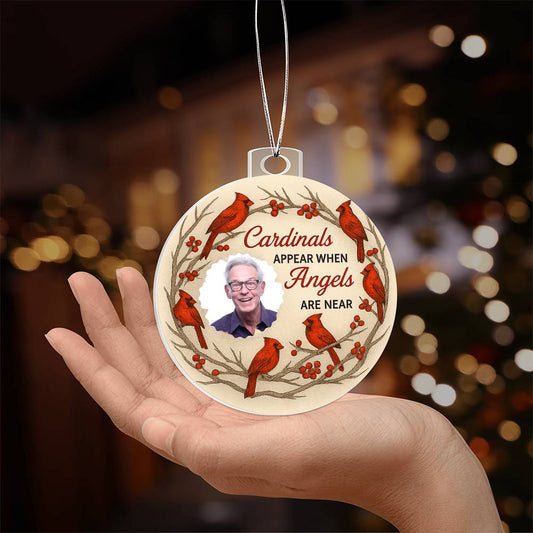 Cardinals Appear Acrylic Ornament Plaque