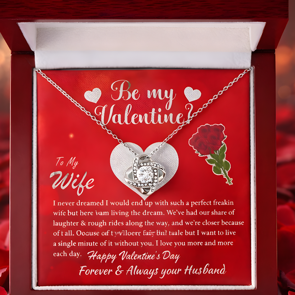 Be My Valentine | Gift for Wife Love Knot Necklace