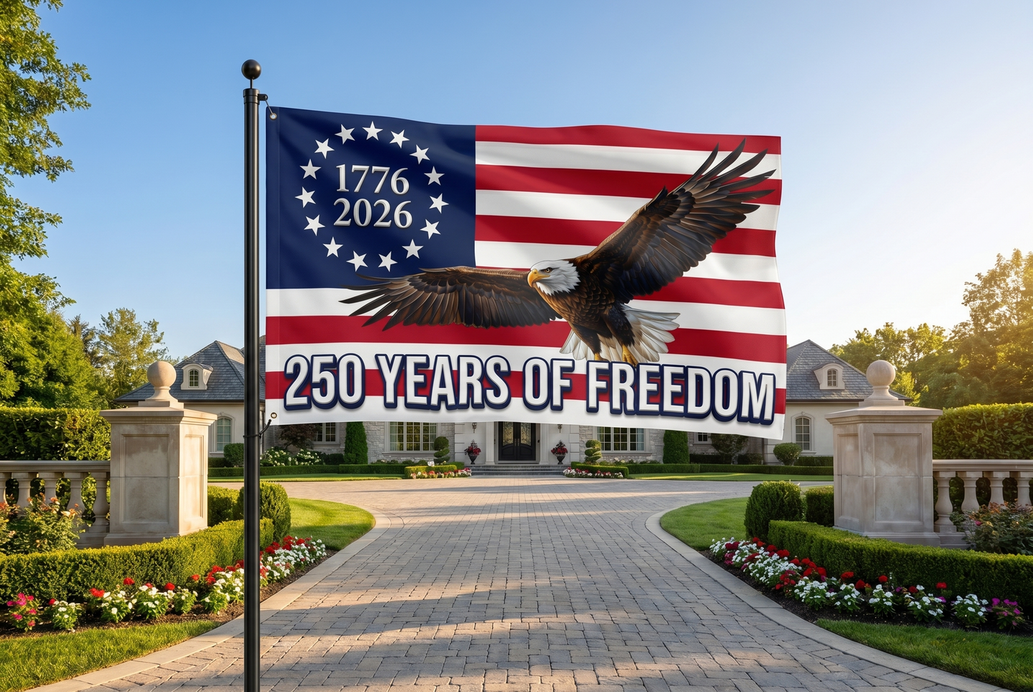 250 Years of Freedom Flag | American Eagle Outdoor Decor