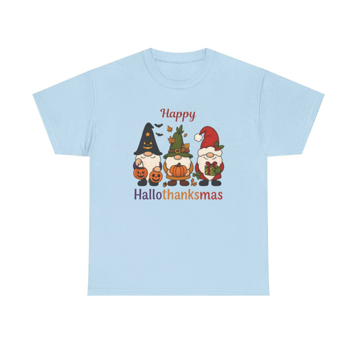 Happy Hallothanksmas Sweatshirt, Halloween Gift For Women ,Christmas Sweatshirt, Cute Halloween Sweater, Colorful Halloween Sweatshirt