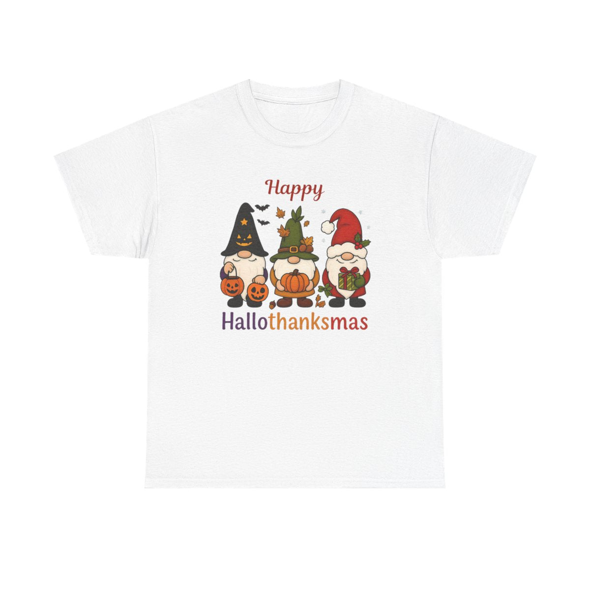 Happy Hallothanksmas Sweatshirt, Halloween Gift For Women ,Christmas Sweatshirt, Cute Halloween Sweater, Colorful Halloween Sweatshirt
