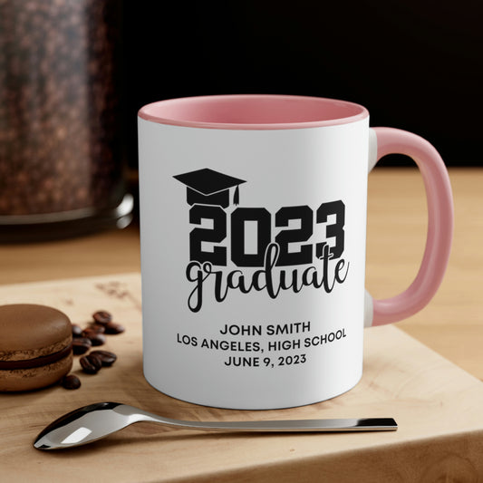 Personalized Name Accent Coffee Mug, 11oz | 2023 Graduation | Class Of 2023 | Senior 2023 Svg Bundle | Senior Pictures | Senior Family Svg | Gift For Graduation