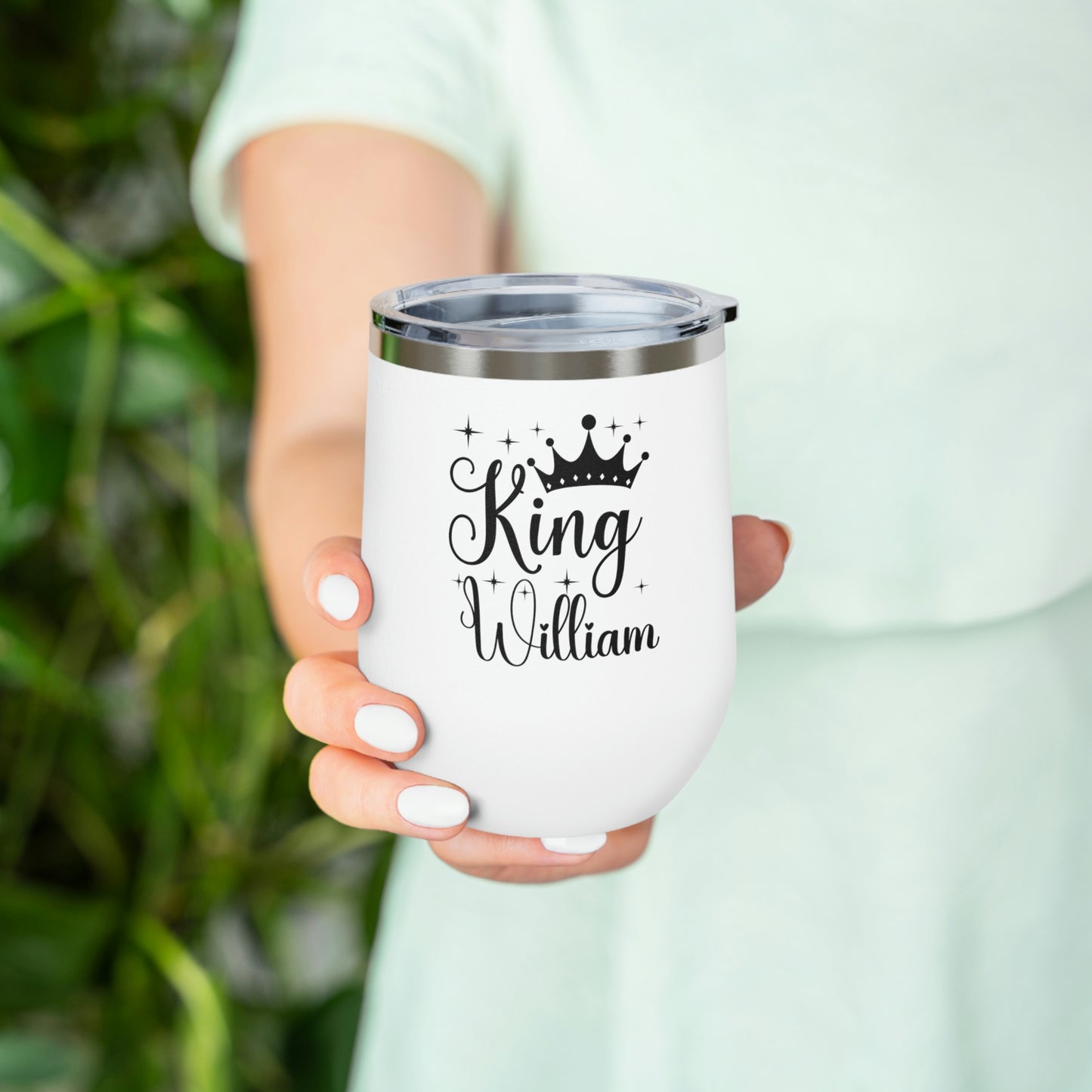 Personalized Name King 12oz Insulated Wine Tumbler