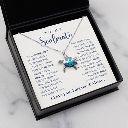 Opal Turtle Necklace