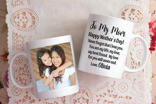 Personalized Happy Mother's Day 15oz Mug To My Mom with Photo