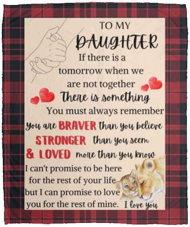 To My Daughter | Cozy Plush Fleece Blanket - 50x60 | Gift For Daughter, Birthday Gift, To My Daughter Gift, Daughter Birthday, Gift For Her