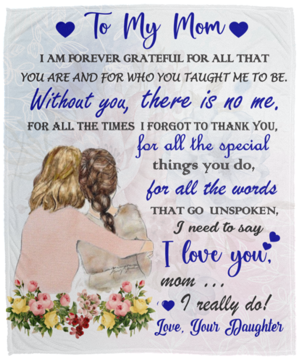 TO MY MOM Cozy Plush Fleece Blanket - 50x60