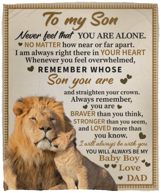 TO MY SON Cozy Plush Fleece Blanket - 50x60