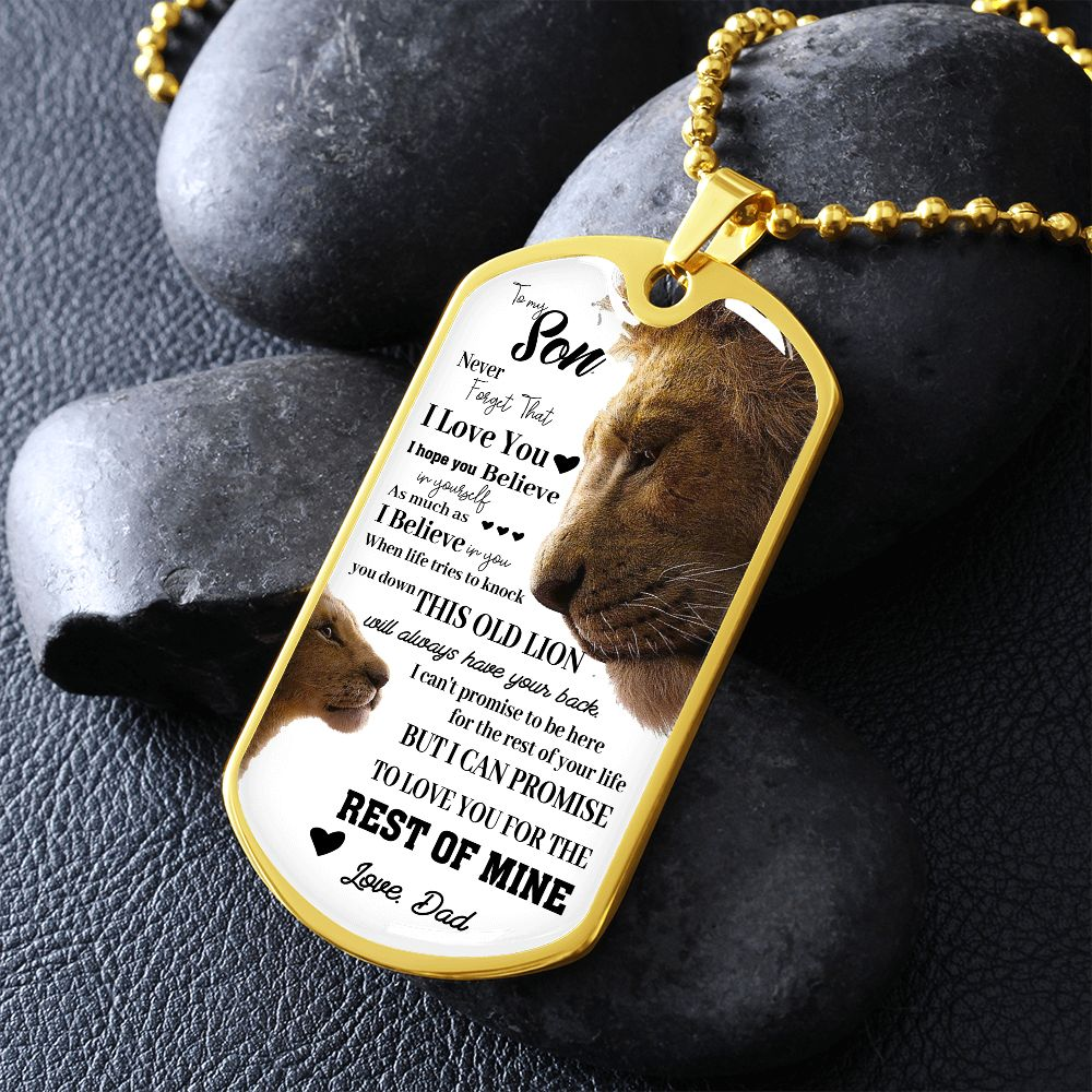 TO MY SON DOG TAG | Gift for son, Son birthday gift, To my son, Dad gift to son