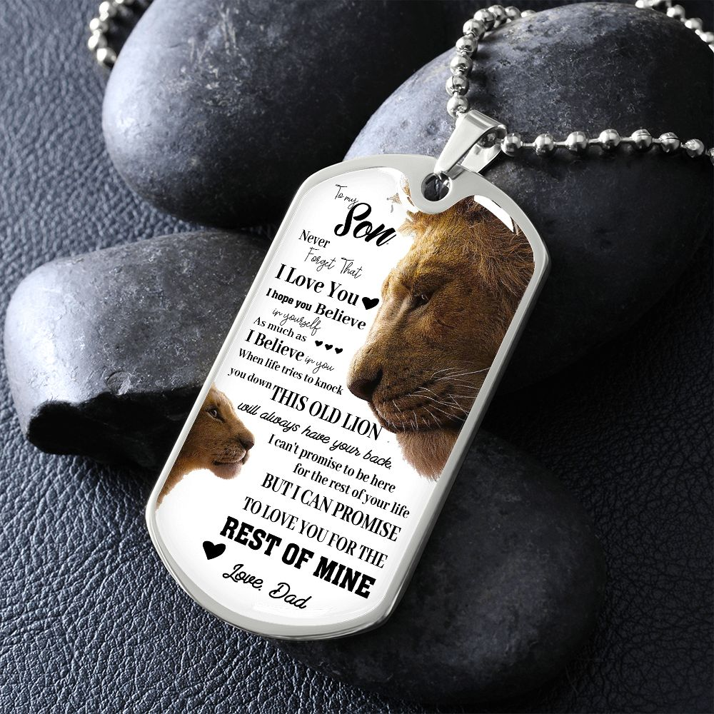 TO MY SON DOG TAG | Gift for son, Son birthday gift, To my son, Dad gift to son