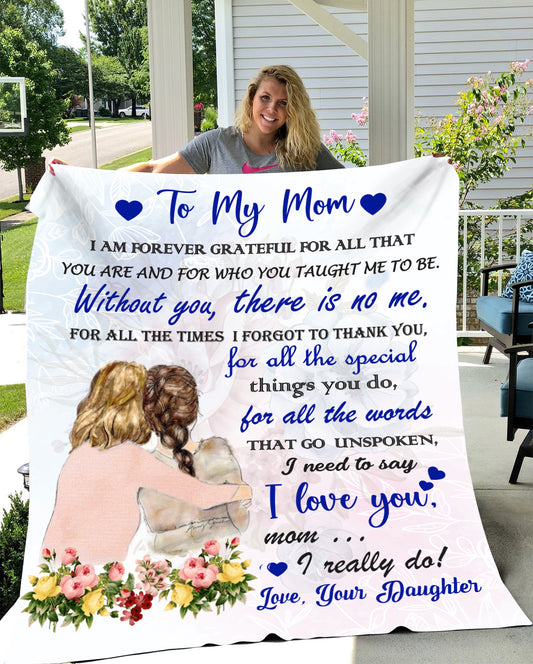 TO MY MOM Cozy Plush Fleece Blanket - 50x60