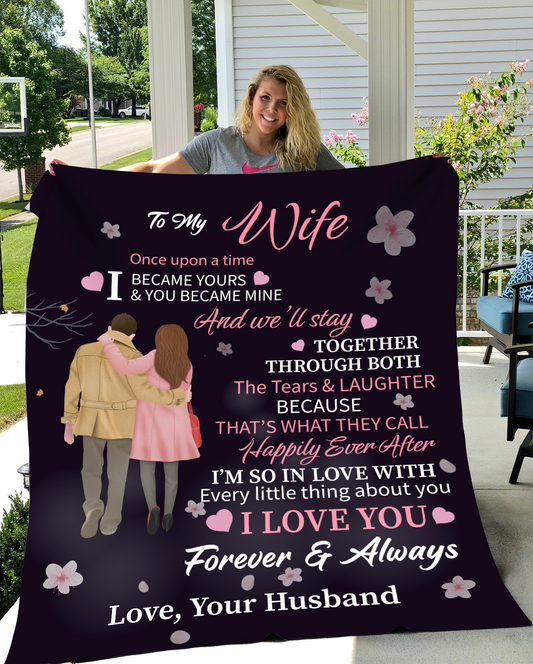 TO MY WIFE Cozy Plush Fleece Blanket - 50x60