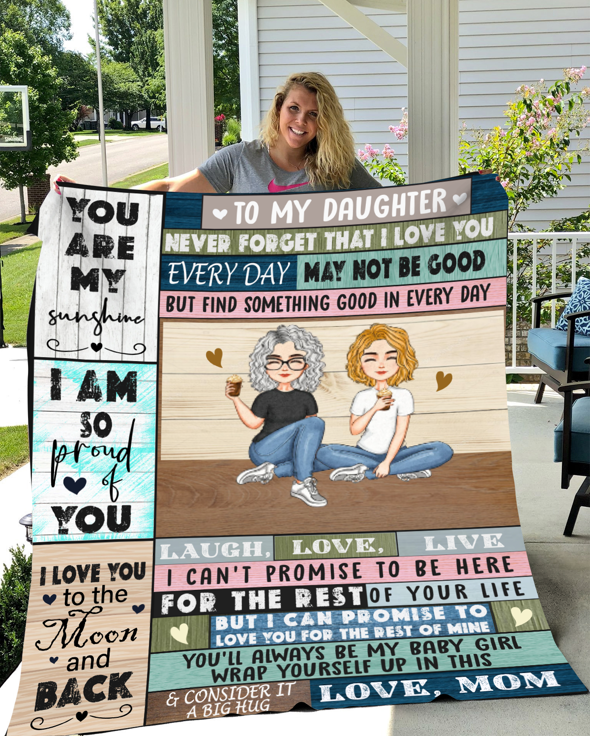 TO MY DAUGHTER Cozy Plush Fleece Blanket - 50x60 | Gift from Mom