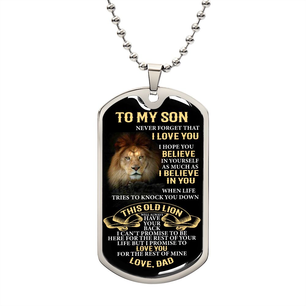 TO MY SON DOG TAG | To Son Gift From Dad, Gift For Son, Birthday gift