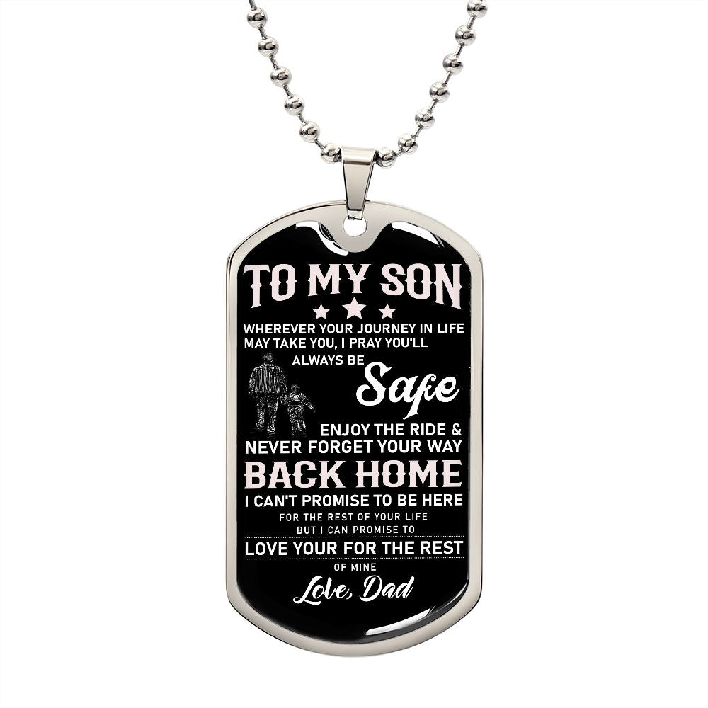 TO MY SON DOG TAG | Gift for son, Son birthday gift, To my son, Dad gift to son