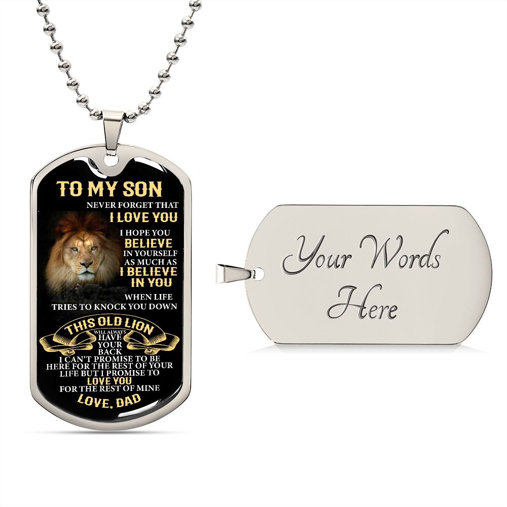 TO MY SON DOG TAG | To Son Gift From Dad, Gift For Son, Birthday gift