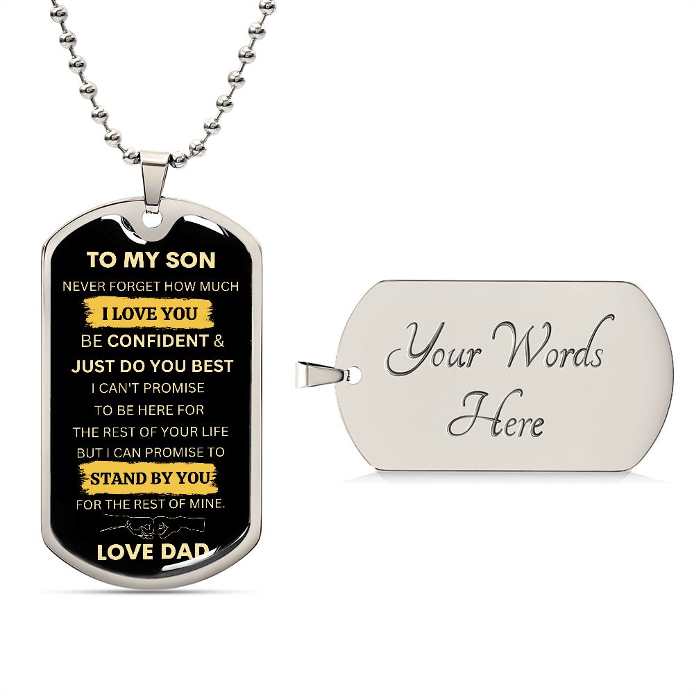 TO MY SON DOG TAG | To Son Gift From Dad, To My Son Dog Tag, Birthday gift for him