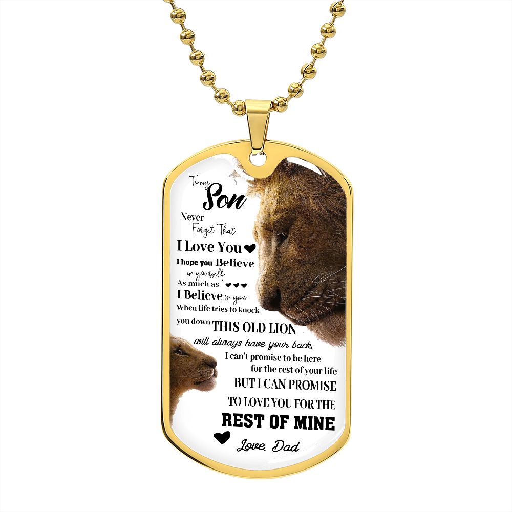 TO MY SON DOG TAG | Gift for son, Son birthday gift, To my son, Dad gift to son