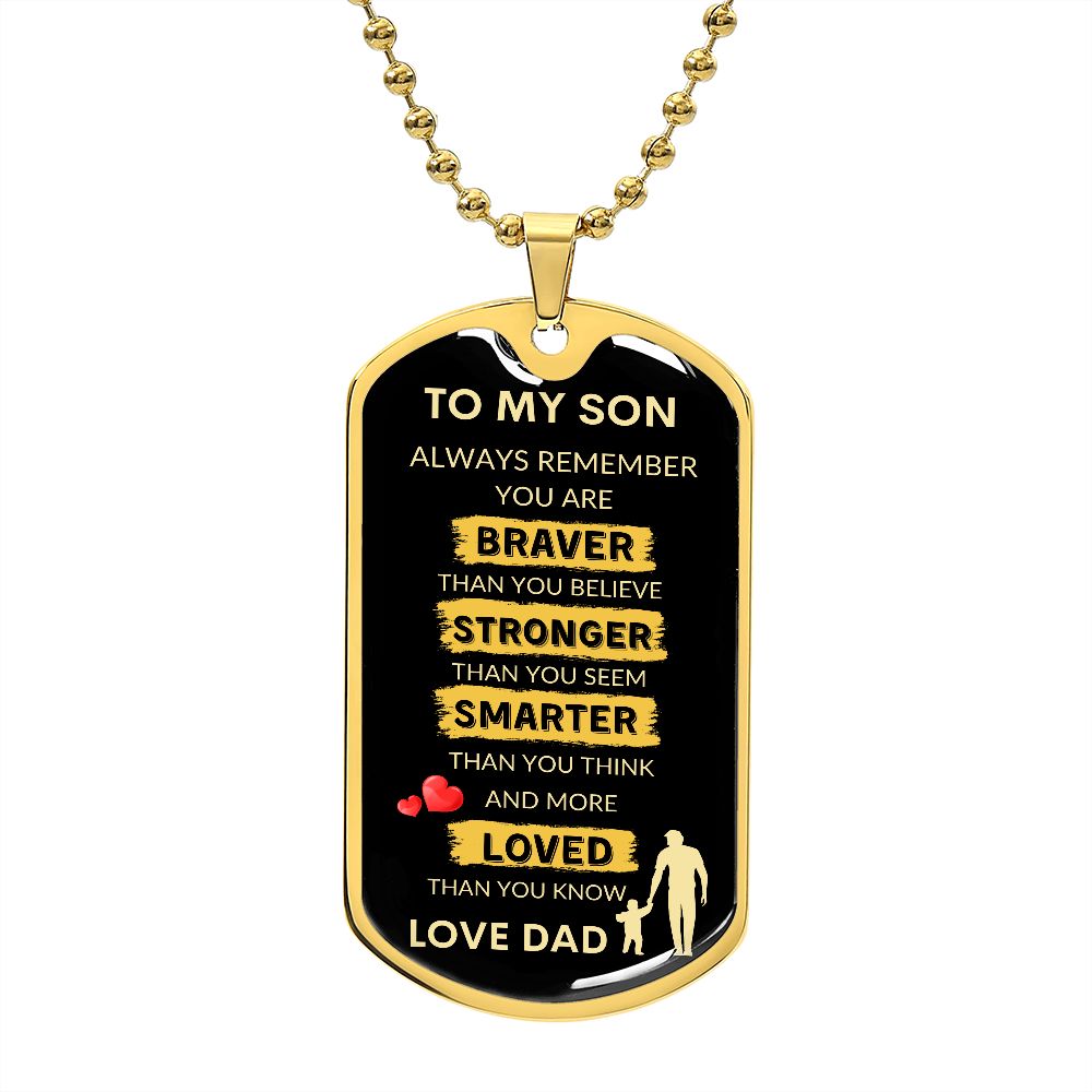 TO MY SON DOG TAG | To Son Gift From Dad, To My Son Dog Tag, Jewelry Gift For Son, Christmas Gift for Son
