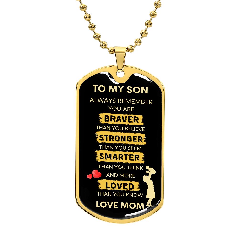 TO MY SON DOG TAG | To Son Gift From Mom, To My Son Dog Tag, Jewelry Gift For Son  Christmas Gift Son