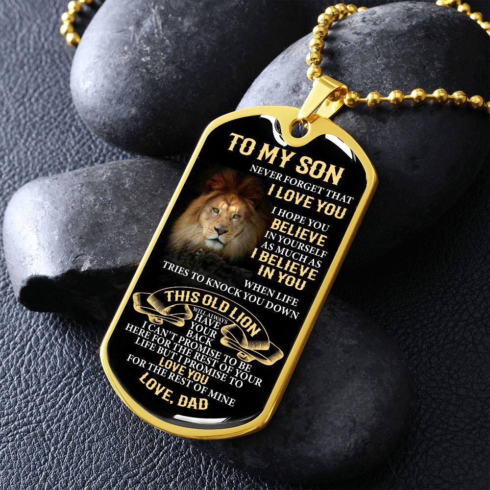 TO MY SON DOG TAG | To Son Gift From Dad, Gift For Son, Birthday gift