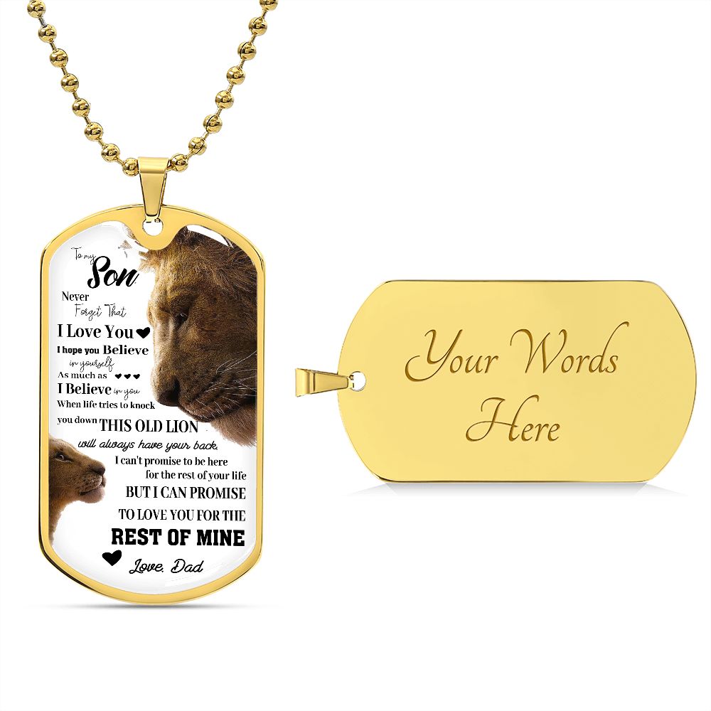TO MY SON DOG TAG | Gift for son, Son birthday gift, To my son, Dad gift to son