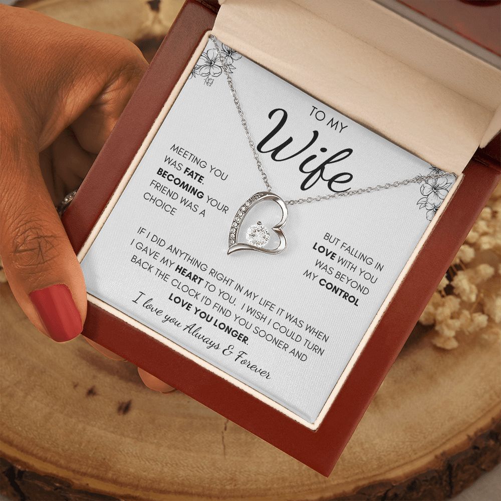 To My Wife | Forever Love Necklace | I Gave My Heart To You
