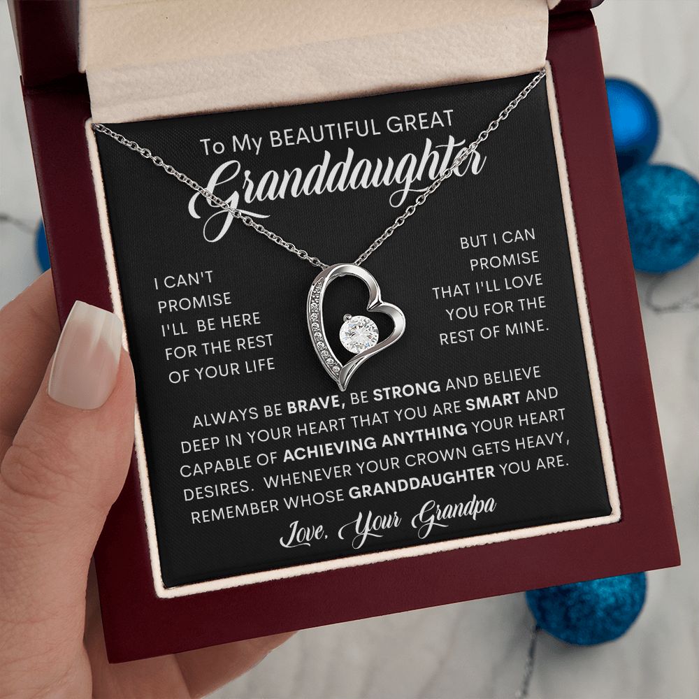 To My Beautiful Great Granddaughter | Forever Love Necklace