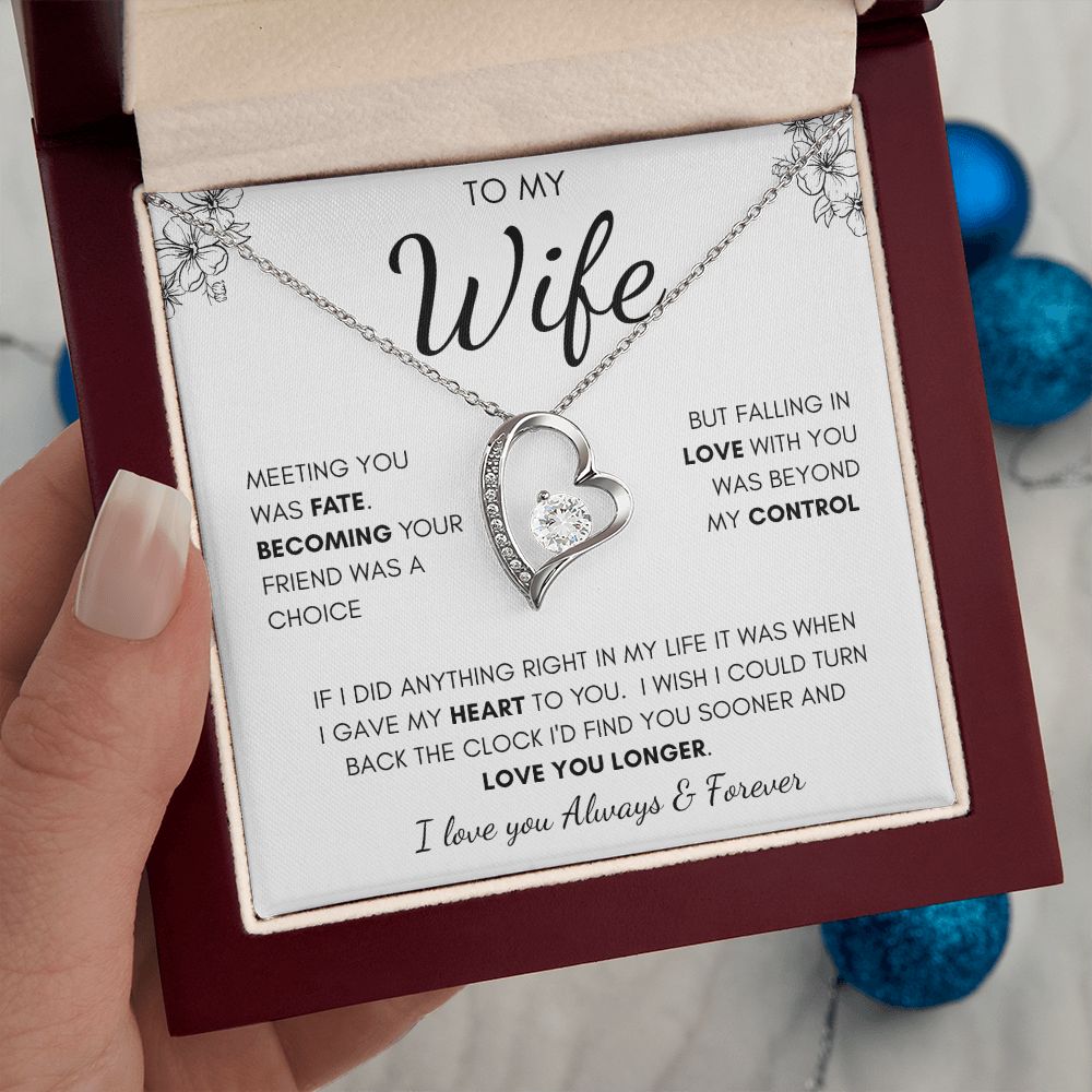To My Wife | Forever Love Necklace | I Gave My Heart To You