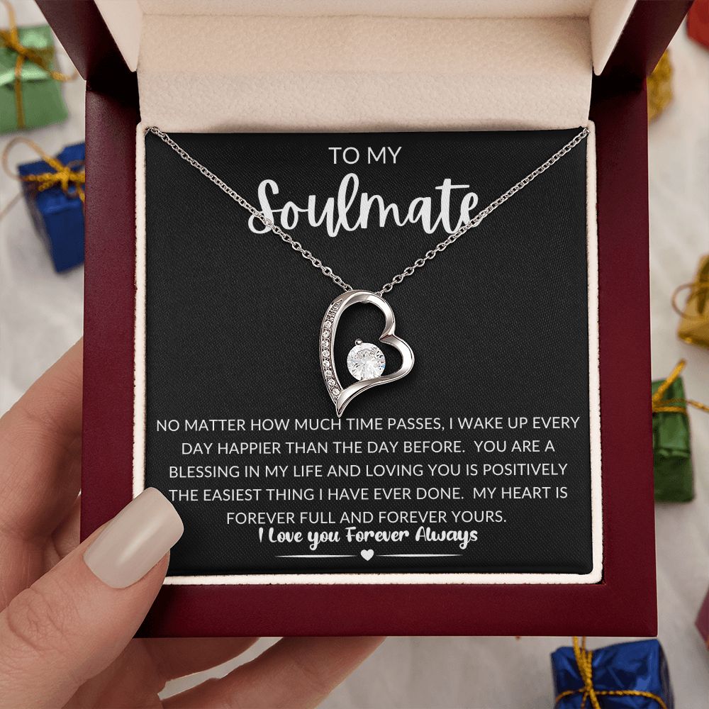 TO MY SOULMATE | Forever Love Necklace | Gift for soulmate, Anniversary gift, Girlfriend necklace, Gift for wife, Birthday gift
