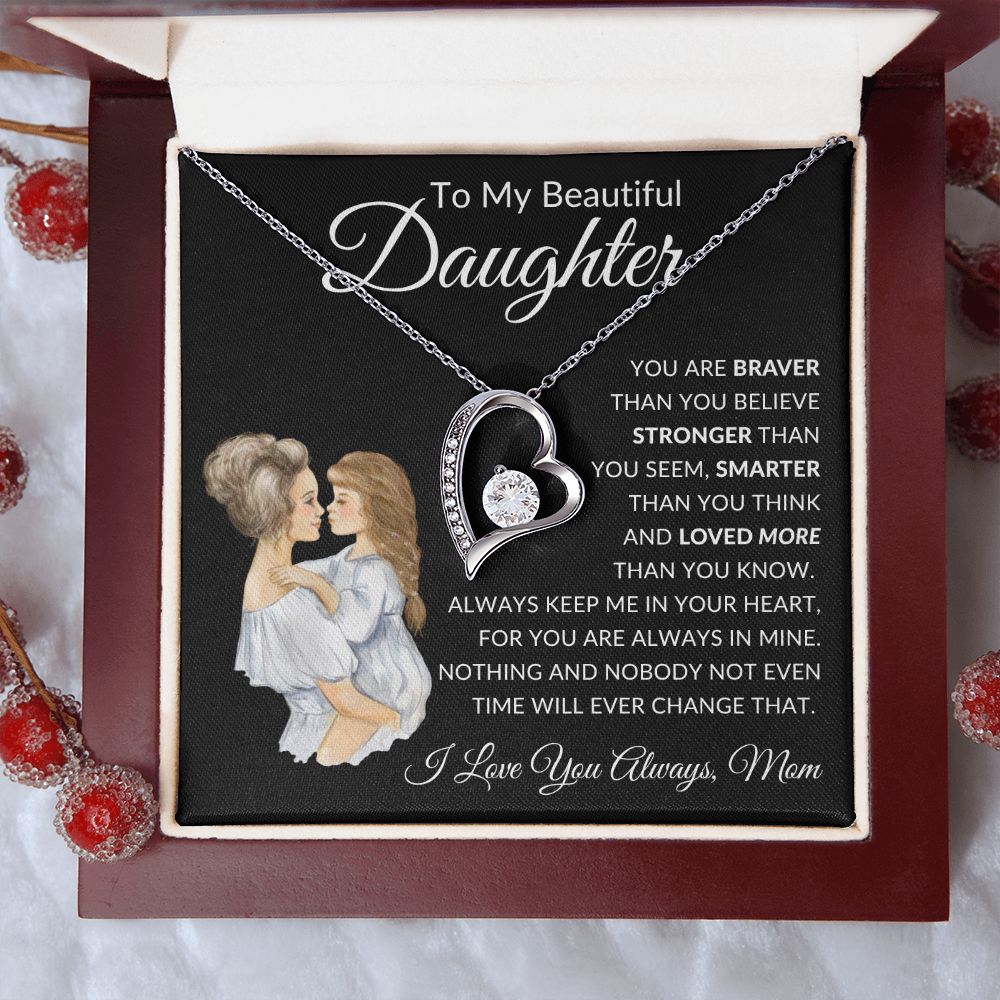 To My Beautiful Daughter | Forever Love Necklace