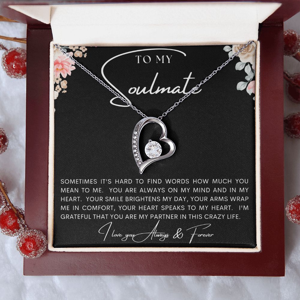 TO MY SOULMATE | Forever Love Necklace | To My Soulmate, Gift for soulmate, Anniversary gift, Girlfriend necklace, Gift for wife, Birthday gift